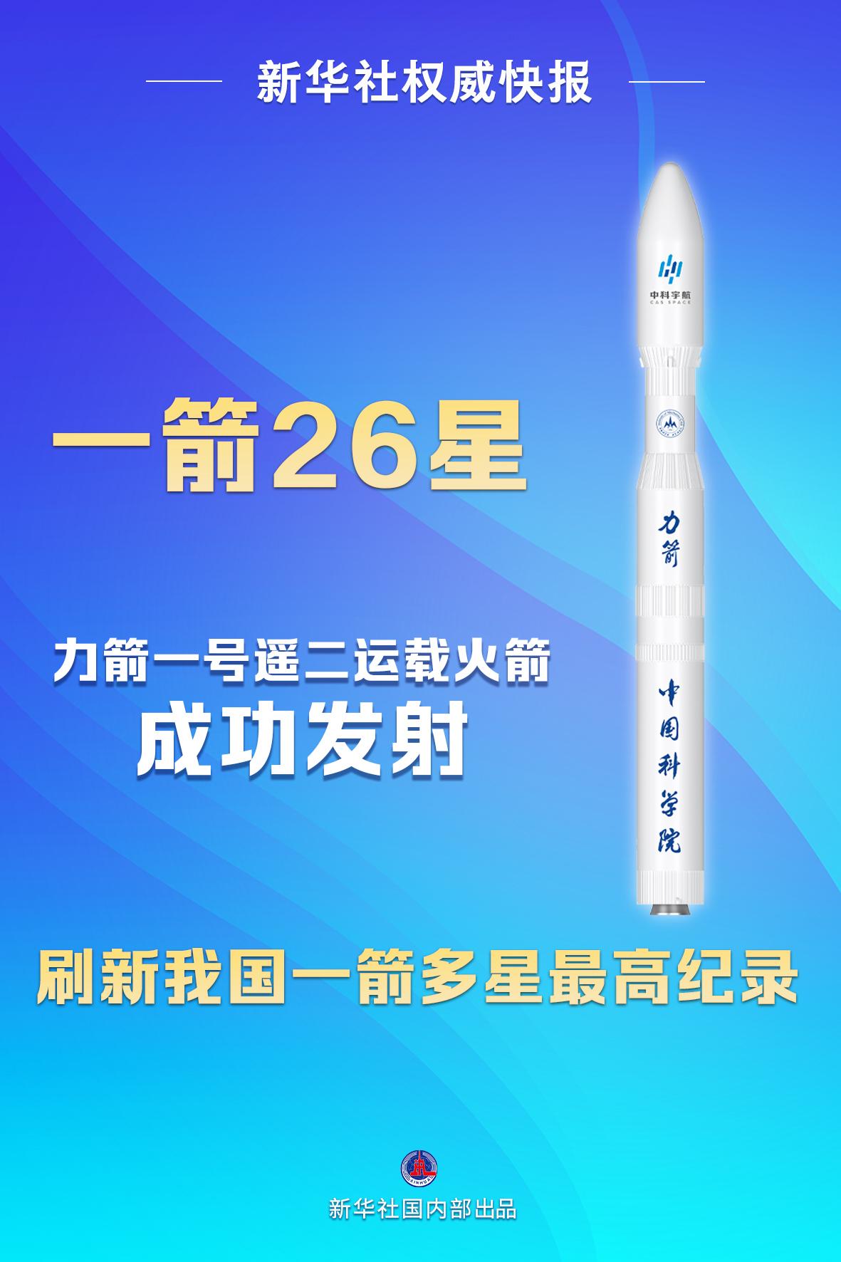 新华社权威快报|一箭26星！力箭一号遥二运载火箭成功发射